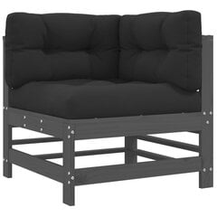 Lauko sofos dalis vidaXL, pilka kaina ir informacija | Lauko kėdės, foteliai, pufai | pigu.lt