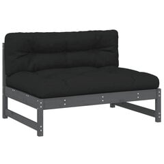 Vidurinė sofos dalis vidaXL, pilka kaina ir informacija | Lauko kėdės, foteliai, pufai | pigu.lt