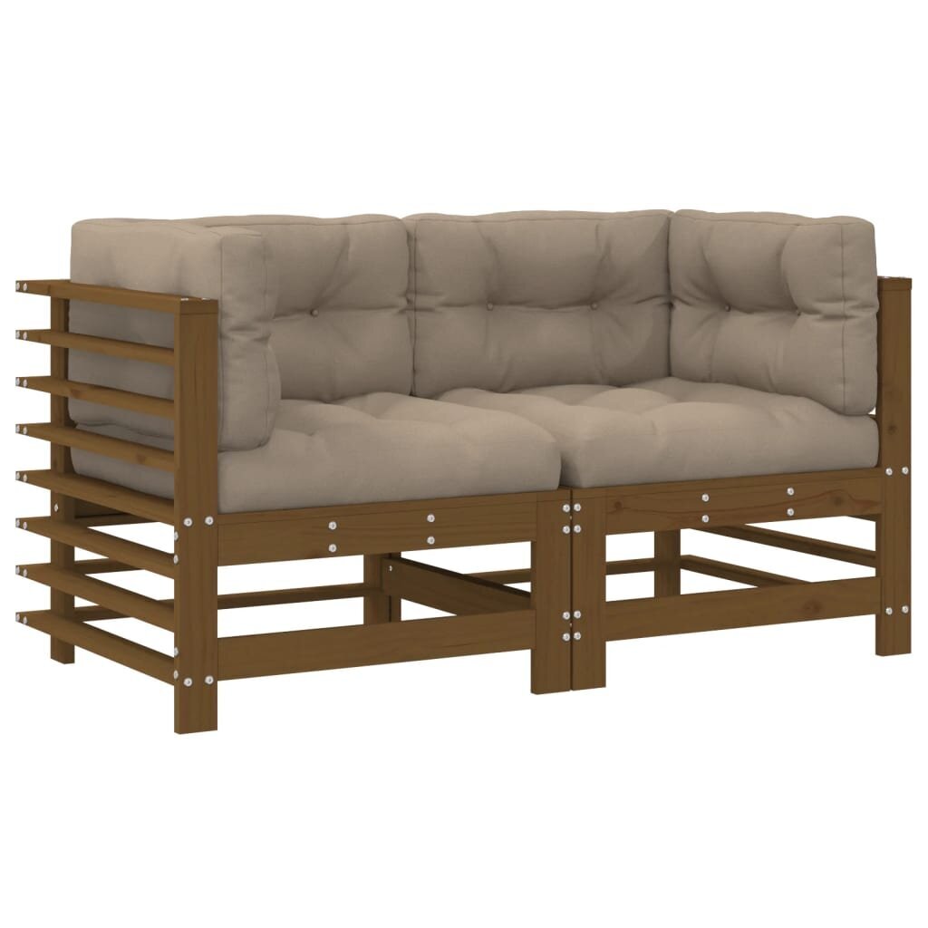Lauko sofos dalys vidaXL, rudos kaina ir informacija | Lauko kėdės, foteliai, pufai | pigu.lt