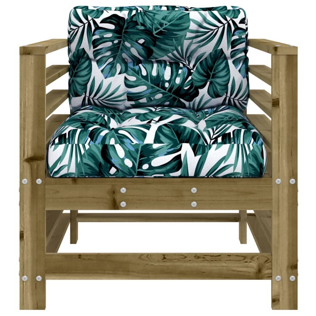 2-ių dalių lauko kėdžių komplektas VidaXL, rudas/žalias kaina ir informacija | Lauko kėdės, foteliai, pufai | pigu.lt
