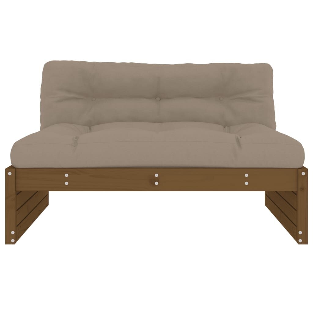 Vidurinė sofos dalis vidaXL, ruda kaina ir informacija | Lauko kėdės, foteliai, pufai | pigu.lt