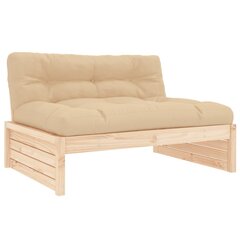 Vidurinė sofos dalis vidaXL, 120x80cm smėlio kaina ir informacija | Lauko kėdės, foteliai, pufai | pigu.lt