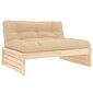 Vidurinė sofos dalis vidaXL, 120x80cm smėlio цена и информация | Lauko kėdės, foteliai, pufai | pigu.lt