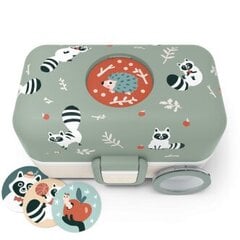 MB Tresor зеленый енот - Детская коробка для бенто цена и информация | Посуда для хранения еды | pigu.lt