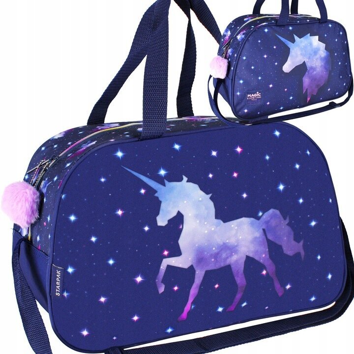 Mokyklinė kuprinė su priedais Starpak Unicorn Galaxy 492603, 6 dalių kaina ir informacija | Kuprinės mokyklai, sportiniai maišeliai | pigu.lt