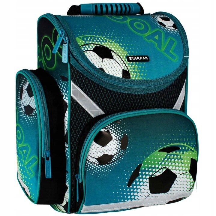 Mokyklinė kuprinė su priedais Starpak Football Blue 506922, 5 dalių kaina ir informacija | Kuprinės mokyklai, sportiniai maišeliai | pigu.lt