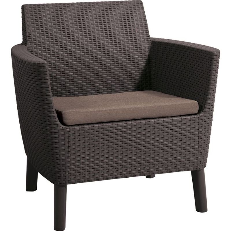 2-jų sodo kėdžių komplektas Keter Salemo Duo, rudas цена и информация | Lauko kėdės, foteliai, pufai | pigu.lt