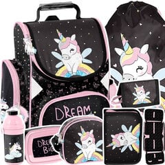Mokyklinė kuprinė su priedais Rainbow Unicorn PP23UI-525, 7 dalių цена и информация | Школьные рюкзаки, спортивные сумки | pigu.lt
