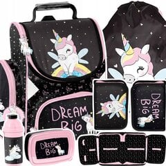 Mokyklinė kuprinė su priedais Rainbow Unicorn PP23UI-525, 5 dalių цена и информация | Школьные рюкзаки, спортивные сумки | pigu.lt