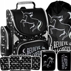 Mokyklinė kuprinė su priedais Night Unicorn PP23OL-525, 3 dalių цена и информация | Школьные рюкзаки, спортивные сумки | pigu.lt