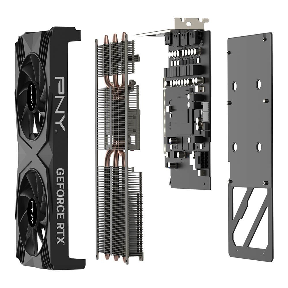 PNY GeForce RTX 4060 Ti OC Verto Dual Fan (VCG4060T16DFXPB1-E) kaina ir informacija | Vaizdo plokštės (GPU) | pigu.lt