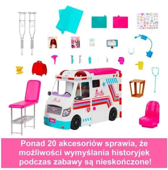 Greitosios pagalbos automobilis Barbie kaina ir informacija | Žaislai mergaitėms | pigu.lt