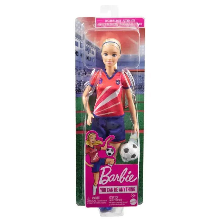 Lėlė futbolininkė Barbie HCN17 цена и информация | Žaislai mergaitėms | pigu.lt