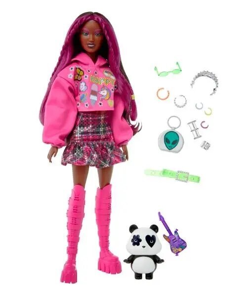 Lėlė Barbie Extra mini su augintiniu Panda kaina ir informacija | Žaislai mergaitėms | pigu.lt