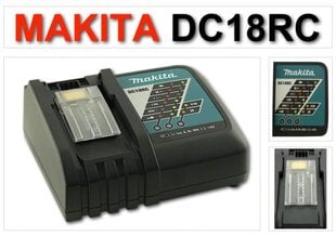 Akumuliatorinis įkroviklis, Makita DC 18 RC, 18 V kaina ir informacija | Suktuvai, gręžtuvai | pigu.lt