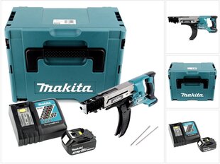 Аккумуляторный шуруповерт Makita DFS 750 RM1J, 18 В, вместе с аккумулятором 6,0 Ач и ЗУ цена и информация | Шуруповерты, дрели | pigu.lt