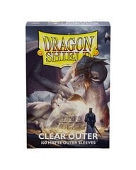 Kortų įmautės Dragon Shield Standard size Outer Sleeves - Matte Clear, 100 vnt kaina ir informacija | Stalo žaidimai, galvosūkiai | pigu.lt