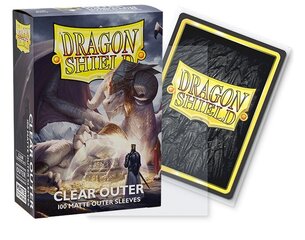 Kortų įmautės Dragon Shield Standard size Outer Sleeves - Matte Clear, 100 vnt kaina ir informacija | Stalo žaidimai, galvosūkiai | pigu.lt