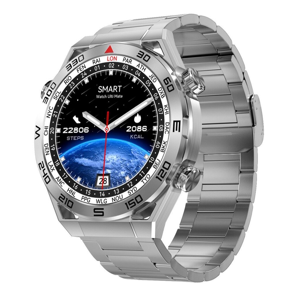 DT NO.1 DT Ultra Mate Silver цена и информация | Išmanieji laikrodžiai (smartwatch) | pigu.lt