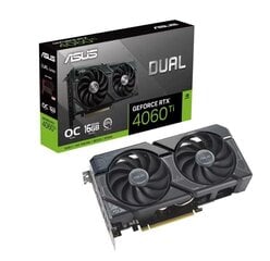 Asus Dual GeForce RTX 4060 Ti OC Edition (DUAL-RTX4060TI-O16G ) цена и информация | Видеокарты (GPU) | pigu.lt