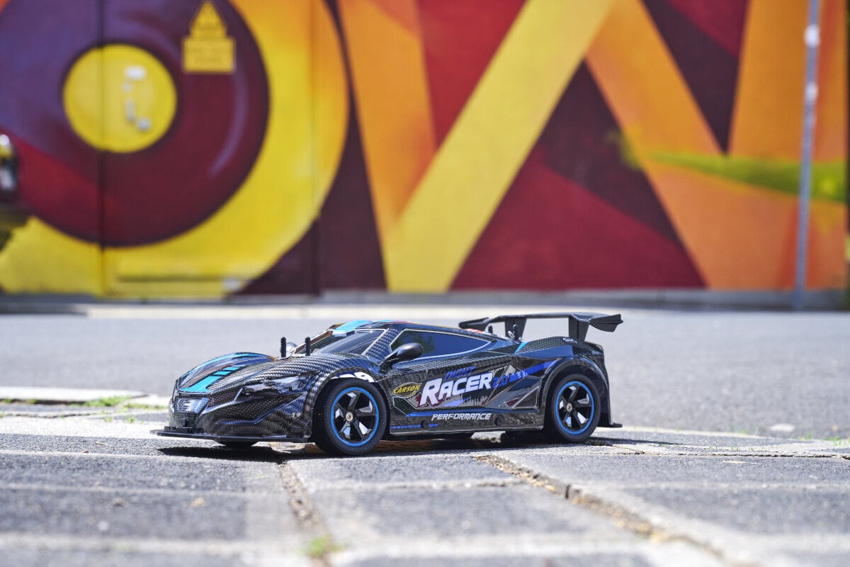 Radijo bangomis valdomas automobilis Carson Night Racer 2.0 kaina ir informacija | Žaislai berniukams | pigu.lt
