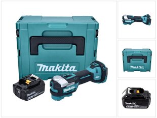 Аккумуляторный многофункциональный инструмент Makita Dtm 52 M1J, 18 В, с аккумулятором и без зарядного устройства цена и информация | Шлифовальные машины | pigu.lt