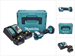 Аккумуляторный многофункциональный инструмент Makita Dtm 52 Rmj, 18 В, с аккумулятором и зарядным блоком цена и информация | Шлифовальные машины | pigu.lt