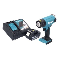 Аккумуляторный пистолет горячего воздуха Makita DHG 180 RM1, 18 В, с аккумулятором и зарядным устройством цена и информация | Строительные фены | pigu.lt