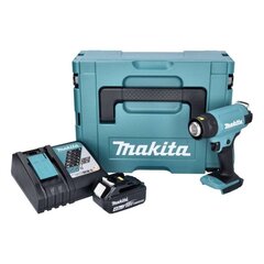 Аккумуляторный пистолет горячего воздуха Makita DHG 180 RM1J, 18 В, с аккумулятором и блоком для зарядки цена и информация | Строительные фены | pigu.lt