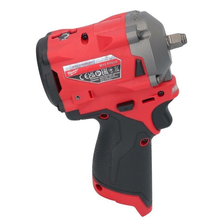 Akumuliatorinis smūginis veržliasukis Milwaukee M12 FIW38-601, 12 V, su akumuliatoriumi, be įkroviklio kaina ir informacija | Suktuvai, gręžtuvai | pigu.lt