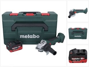 Аккумуляторная угловая шлифовальная машина Metabo W 18 BL 9-125 18 В с аккумулятором и без зарядного блока цена и информация | Шлифовальные машины | pigu.lt