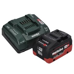 Аккумуляторная угловая шлифовальная машинка Metabo W 18 LT BL 9-125, 18 В, с аккумулятором и блоком для зарядки цена и информация | Шлифовальные машины | pigu.lt