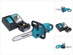 Аккумуляторная бензопила Makita DUC 307 RG1X2, 18 В, с аккумулятором и зарядным блоком цена и информация | Пилы, циркулярные станки | pigu.lt