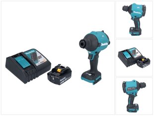 Аккумуляторный дуватель Makita DAS 180 T1J, 18 V, аккумулятор 5,0 Ah, без зарядного устройства цена и информация | Строительные фены | pigu.lt