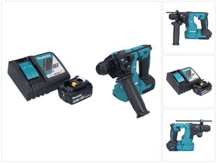 Akumuliatorinis perforatorius Makita Dhr 183 RF1, 18 V, su akumuliatoriumi ir įkrovikliu kaina ir informacija | Perforatoriai | pigu.lt