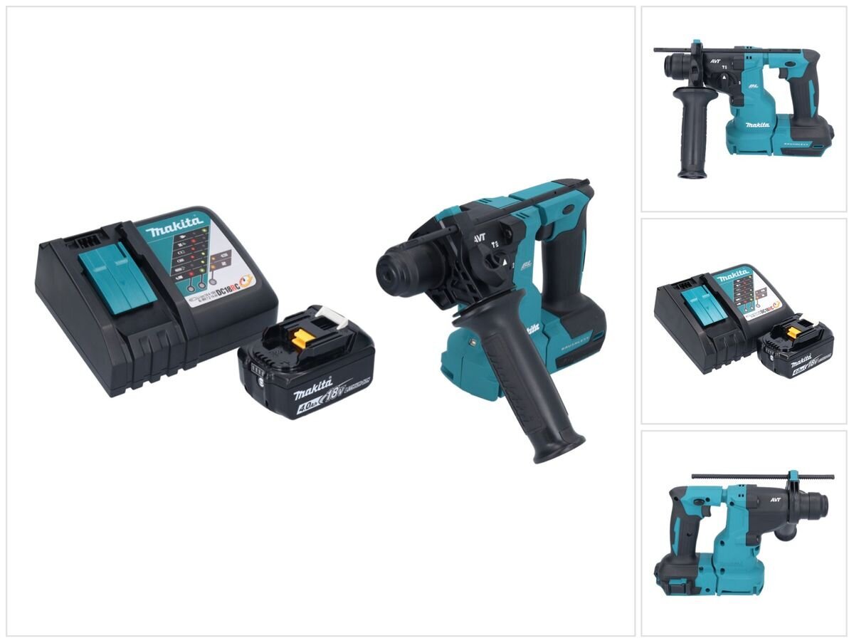 Akumuliatorinis perforatorius Makita Dhr 183 RM1, 18 V, su akumuliatoriumi ir įkrovikliu kaina ir informacija | Perforatoriai | pigu.lt