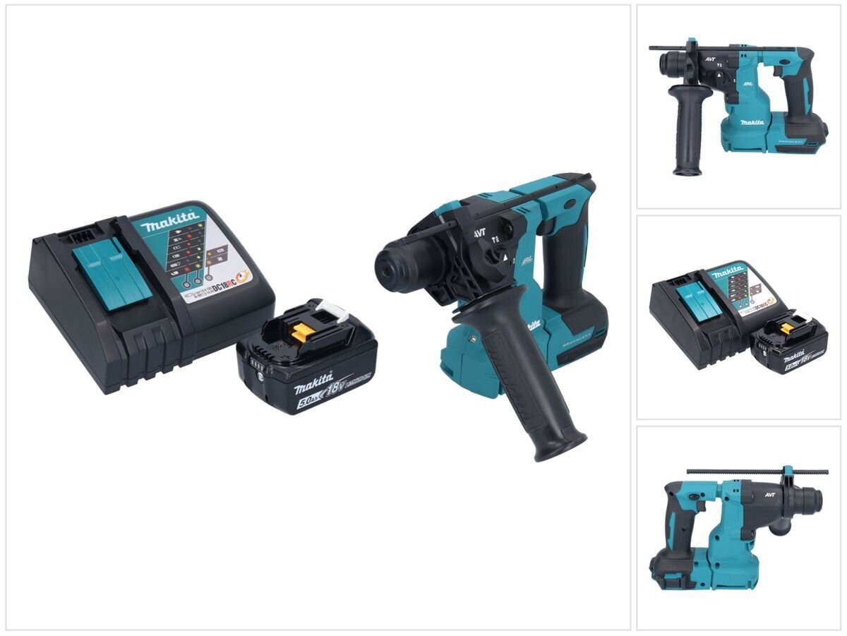 Akumuliatorinis perforatorius Makita Dhr 183 RT1, 18 V, su akumuliatoriumi ir įkrovikliu цена и информация | Perforatoriai | pigu.lt