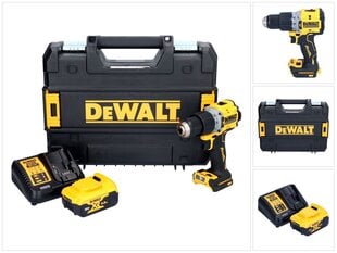 Smūginis gręžtuvas DeWalt DCD 805 P1T, 18 V, su akumuliatoriumi ir įkrovikliu kaina ir informacija | Suktuvai, gręžtuvai | pigu.lt