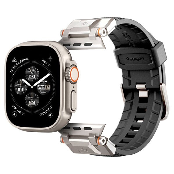 Spigen DuraPro Armor Apple Watch 4|5|6|7|SE 42|44|45|49 mm black AMP06065 kaina ir informacija | Išmaniųjų laikrodžių ir apyrankių priedai | pigu.lt