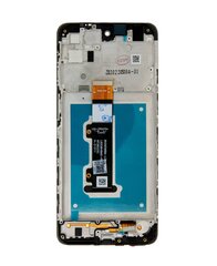Motorola E32 LCD Display + Touch Unit Black + Front Cover цена и информация | Запчасти для телефонов и инструменты для их ремонта | pigu.lt