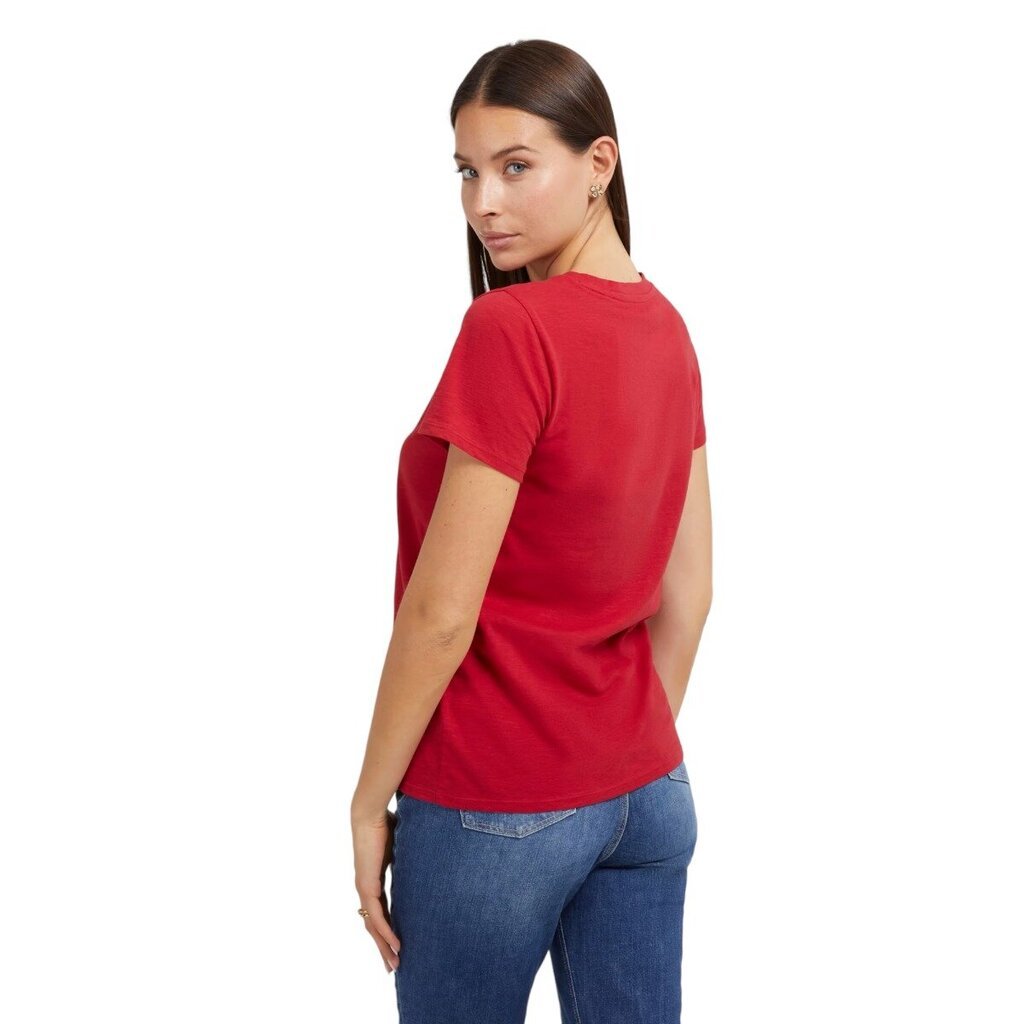 Guess marškinėliai moterims 81634, raudoni kaina ir informacija | Marškinėliai moterims | pigu.lt