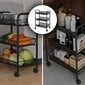Mobili virtuvės lentyna su ratukais Modeus, juoda kaina ir informacija | Virtuvinės spintelės | pigu.lt