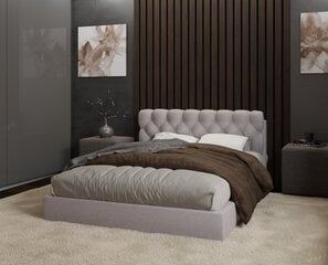 Кровать Queen, 140x200см, серая цена и информация | Кровати | pigu.lt