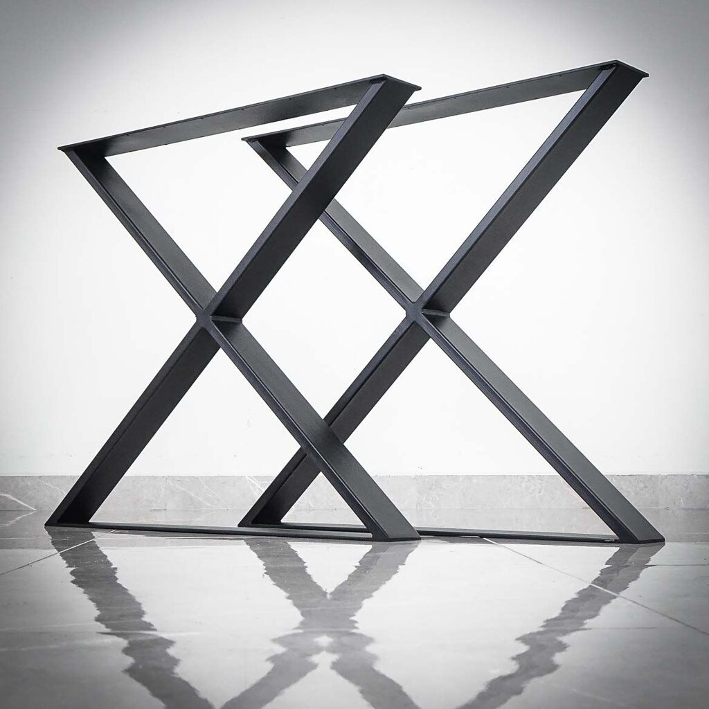 Metalinė stalo koja Metal Tale, juoda kaina ir informacija | Baldinės kojelės ir kojos | pigu.lt