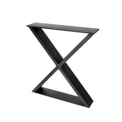 Metalinė stalo koja Metal Tale, juoda цена и информация | Ножки для мебели | pigu.lt