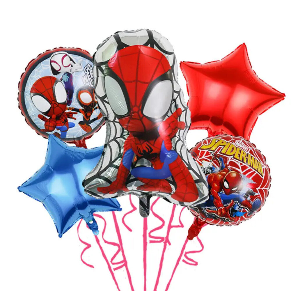 Folinių balionų rinkinys Žmogus Voras ( Spiderman ) AYD230510-11, 5 vnt. цена и информация | Balionai | pigu.lt