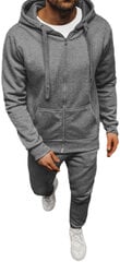 Sportinis kostiumas vyrams J.Style Fleece Grey 68C10386-5, pilkas цена и информация | Мужские толстовки | pigu.lt