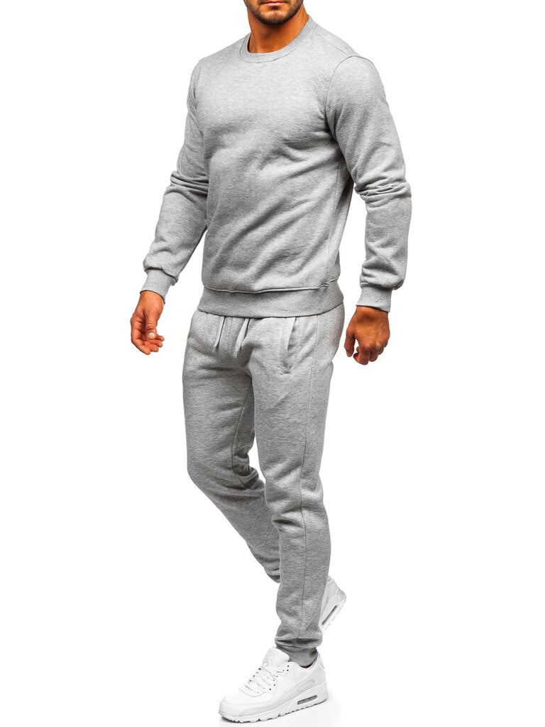 Sportinis kostiumas vyrams J.Style Fleece Grey 68C10380-2, pilkas цена и информация | Sportinė apranga vyrams | pigu.lt