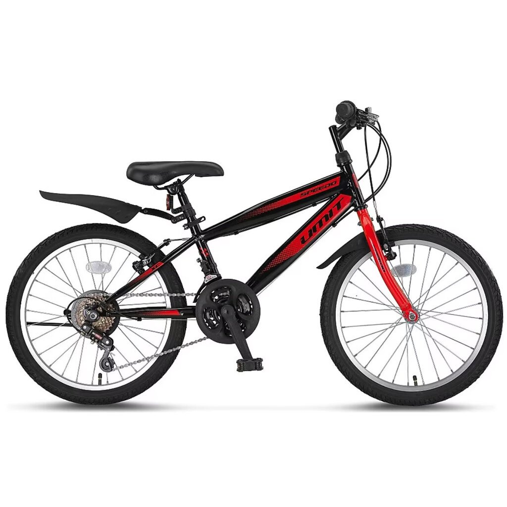 Vaikiškas dviratis Umit Speedo 18G, 20", juodas/raudonas kaina ir informacija | Dviračiai | pigu.lt