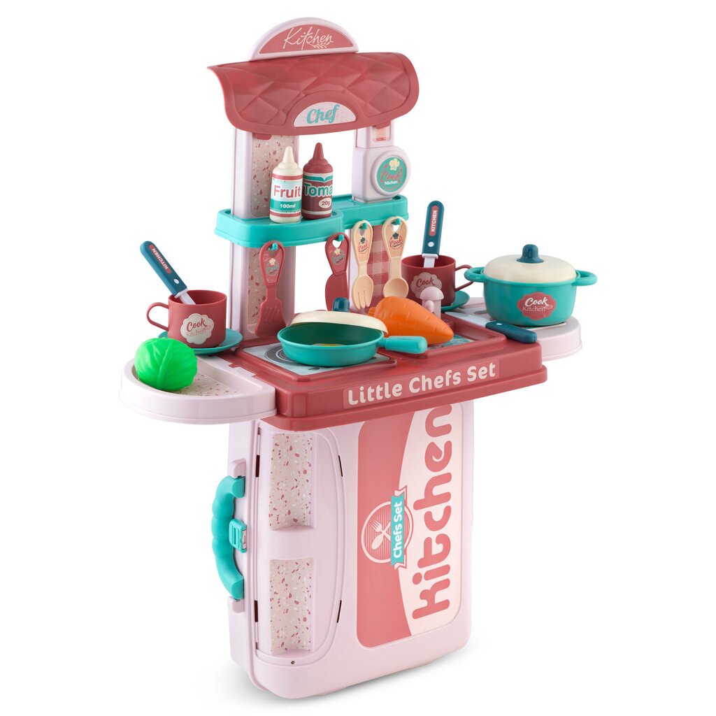 Vaikiška virtuvėlė su lagaminu Ricokids 772900 kaina ir informacija | Žaislai mergaitėms | pigu.lt